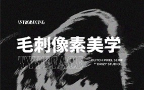 中文字体:实验性错位错误动感抽象故障信号失真无衬线标题排版logo字体