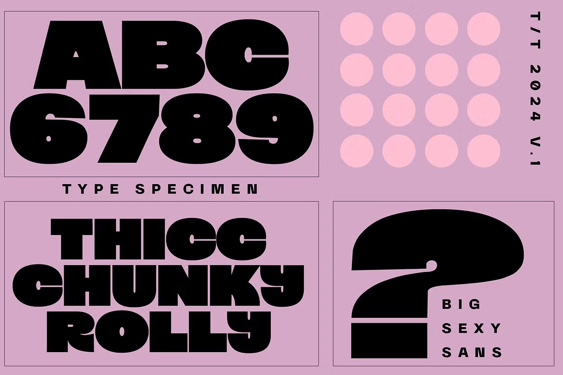 Big Sexy - Sans Serif 时尚欢快趣味插图、贴纸、海报标题、粗体无衬线字体 设计素材 sucaiwan.com