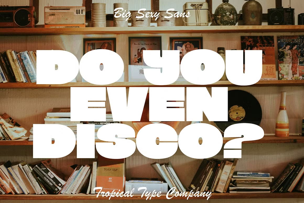 Big Sexy - Sans Serif 时尚欢快趣味插图、贴纸、海报标题、粗体无衬线字体 设计素材 sucaiwan.com