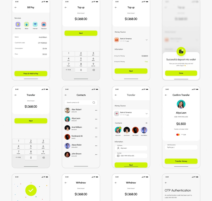 135+屏双配色金融科技财务管理理财电子钱包APP UI界面设计Figma模板套件 BrePay – Digital Wallet Finance App UI Kit APP UI 第10张-素材湾丨精选海外优质设计素材资源 135+屏双配色金融科技财务管理理财电子钱包APP UI界面设计Figma模板套件 BrePay – Digital Wallet Finance App UI Kit APP UI sucaiwan.com