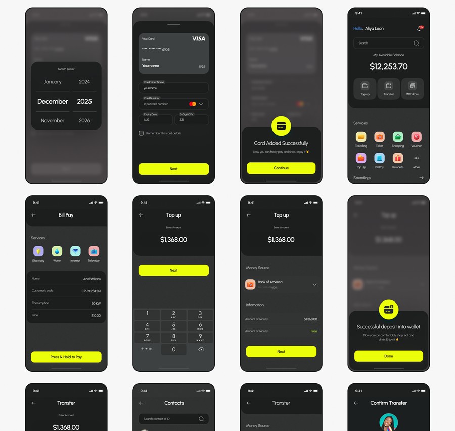 135+屏双配色金融科技财务管理理财电子钱包APP UI界面设计Figma模板套件 BrePay – Digital Wallet Finance App UI Kit APP UI 第17张-素材湾丨精选海外优质设计素材资源 135+屏双配色金融科技财务管理理财电子钱包APP UI界面设计Figma模板套件 BrePay – Digital Wallet Finance App UI Kit APP UI sucaiwan.com