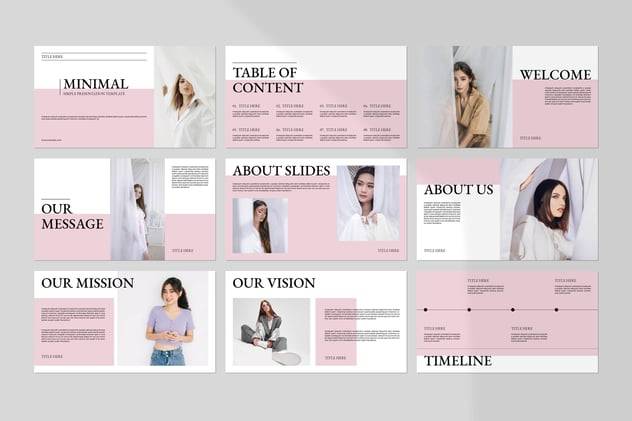 现代极简品牌营销策划演示文稿设计ppt模版 Minimal & Clean Powerpoint Presentation 幻灯图表 sucaiwan.com