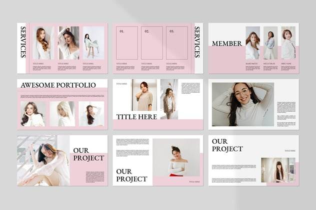 现代极简品牌营销策划演示文稿设计ppt模版 Minimal & Clean Powerpoint Presentation 幻灯图表 sucaiwan.com