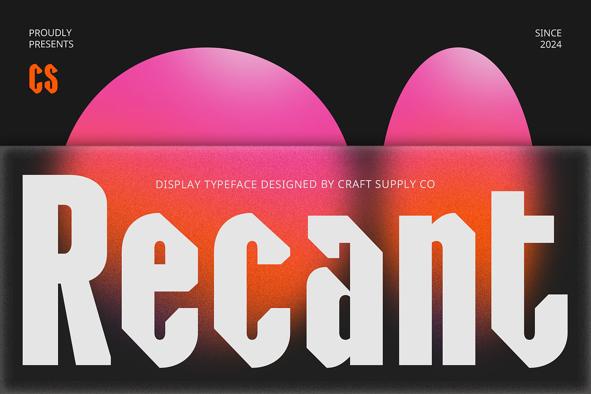 现代时尚品牌杂志广告海报设计无衬线英文字体安装包 Recant – Bold Font 设计素材 sucaiwan.com