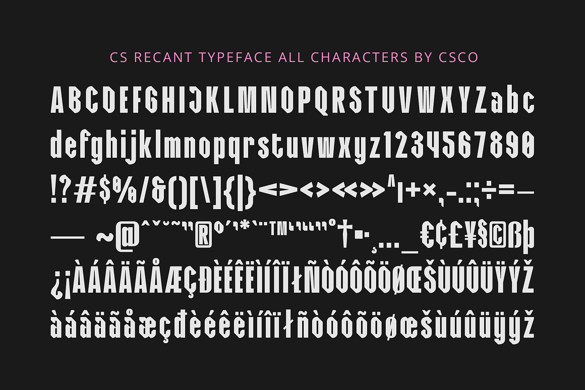 现代时尚品牌杂志广告海报设计无衬线英文字体安装包 Recant – Bold Font 设计素材 sucaiwan.com