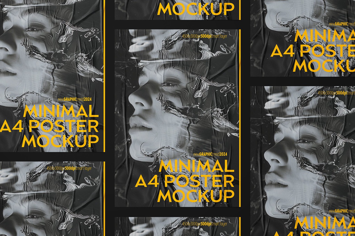 复古街头墙面褶皱贴纸海报广告牌设计PS贴图样机 Minimal A4 Poster Mockup Scene 样机素材 第1张-素材湾丨精选海外优质设计素材资源 复古街头墙面褶皱贴纸海报广告牌设计PS贴图样机 Minimal A4 Poster Mockup Scene 样机素材 sucaiwan.com