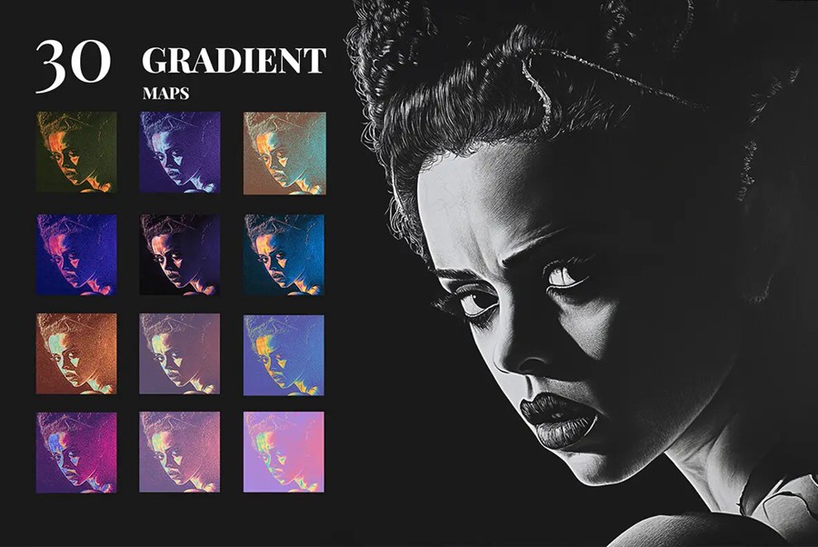 复古半色调颗粒纹理渐变照片效果ps特效滤镜样机 Grain Shaded Gradient Maps Effect 插件预设 第8张-素材湾丨精选海外优质设计素材资源 复古半色调颗粒纹理渐变照片效果ps特效滤镜样机 Grain Shaded Gradient Maps Effect 插件预设 sucaiwan.com