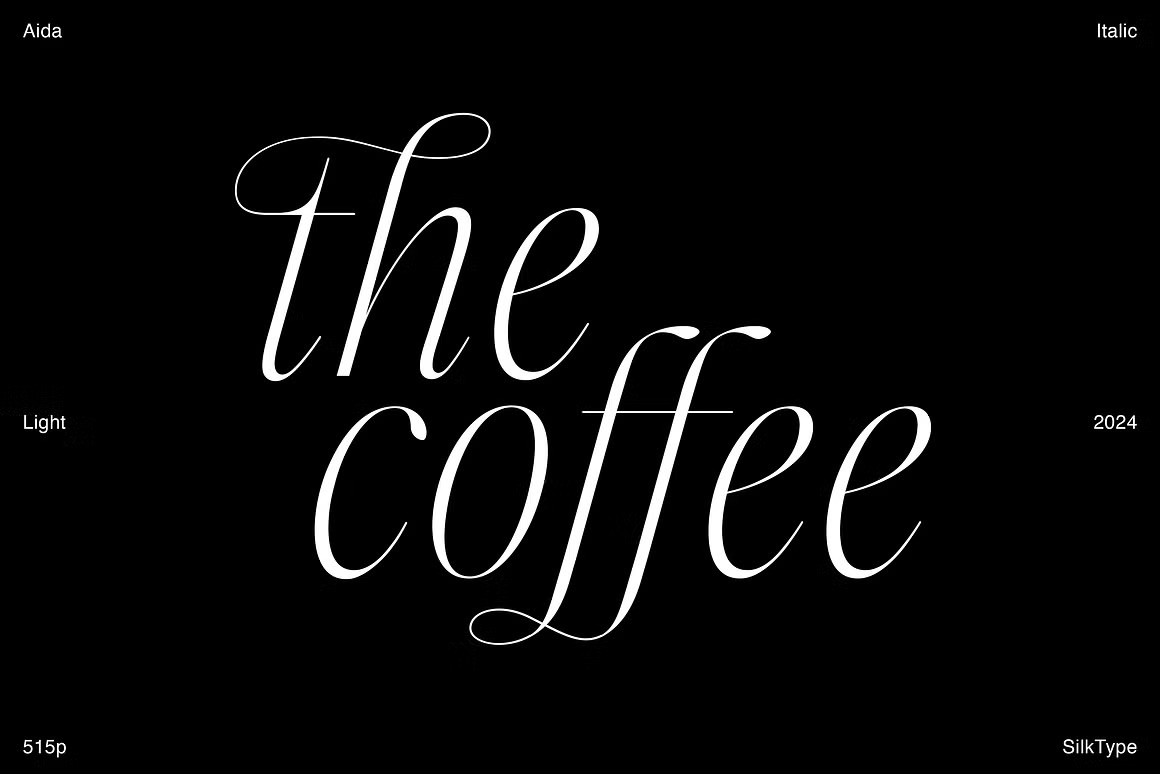 英文字体:超细现代典雅复古优雅品牌连字衬线体LOGO海报排版衬线字体 Aida - Elegant Ligature Serif , 第6张-素材湾丨精选海外优质设计素材资源 英文字体:超细现代典雅复古优雅品牌连字衬线体LOGO海报排版衬线字体 Aida - Elegant Ligature Serif , sucaiwan.com