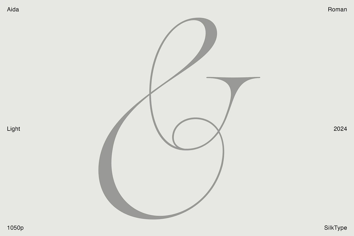 英文字体:超细现代典雅复古优雅品牌连字衬线体LOGO海报排版衬线字体 Aida - Elegant Ligature Serif , 第7张-素材湾丨精选海外优质设计素材资源 英文字体:超细现代典雅复古优雅品牌连字衬线体LOGO海报排版衬线字体 Aida - Elegant Ligature Serif , sucaiwan.com