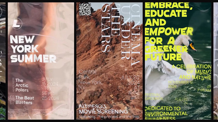 4K时尚塑料包装纹理视频动画AE/FCPX模板 Plastic Wrappers - Glass Disruptions 影视音频 sucaiwan.com