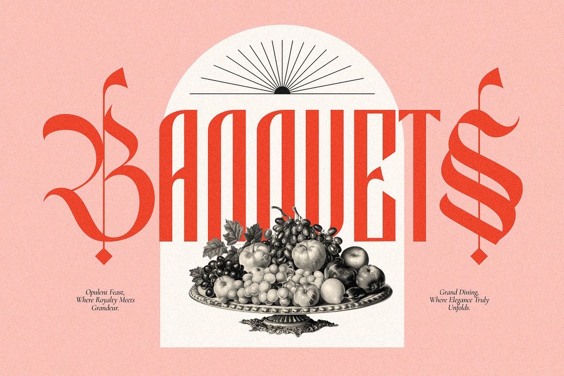 现代哥特式品牌海报徽标设计装饰英文字体安装包 Rumonds – Blackletter Gothic 设计素材 第3张-素材湾丨精选海外优质设计素材资源 现代哥特式品牌海报徽标设计装饰英文字体安装包 Rumonds – Blackletter Gothic 设计素材 sucaiwan.com