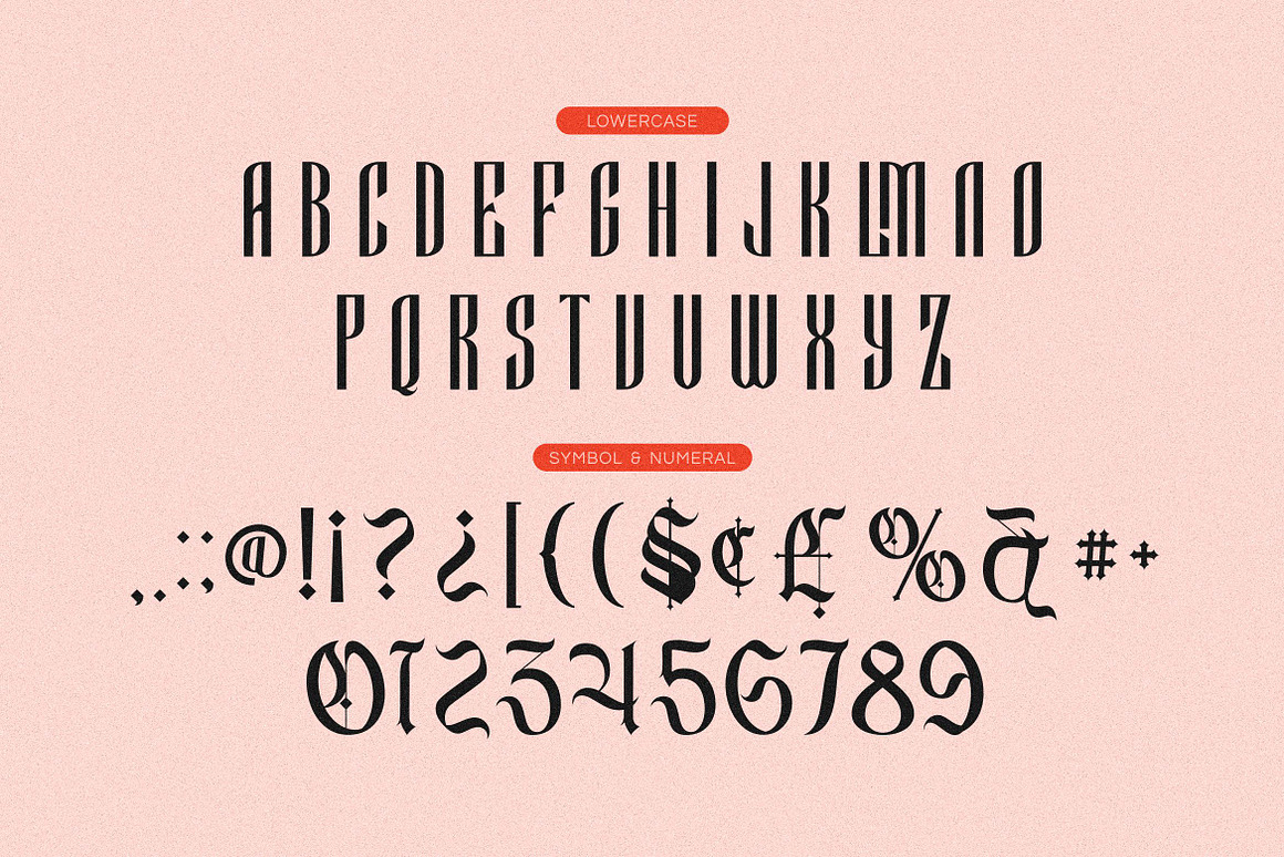 现代哥特式品牌海报徽标设计装饰英文字体安装包 Rumonds – Blackletter Gothic 设计素材 第7张-素材湾丨精选海外优质设计素材资源 现代哥特式品牌海报徽标设计装饰英文字体安装包 Rumonds – Blackletter Gothic 设计素材 sucaiwan.com