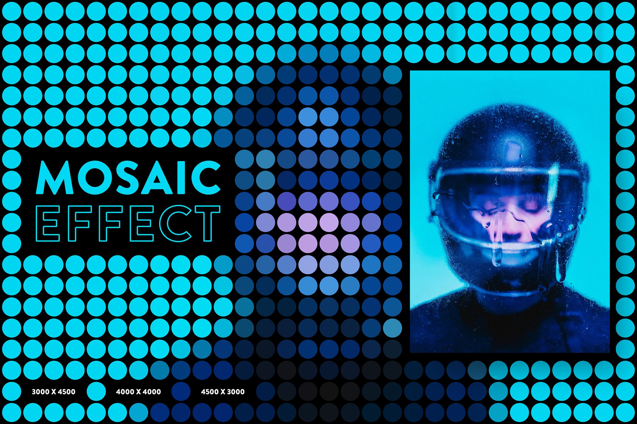 圆形网格马赛克照片效果ps特效滤镜样机 Mosaic Photoshop Effect 插件预设 第1张-素材湾丨精选海外优质设计素材资源 圆形网格马赛克照片效果ps特效滤镜样机 Mosaic Photoshop Effect 插件预设 sucaiwan.com