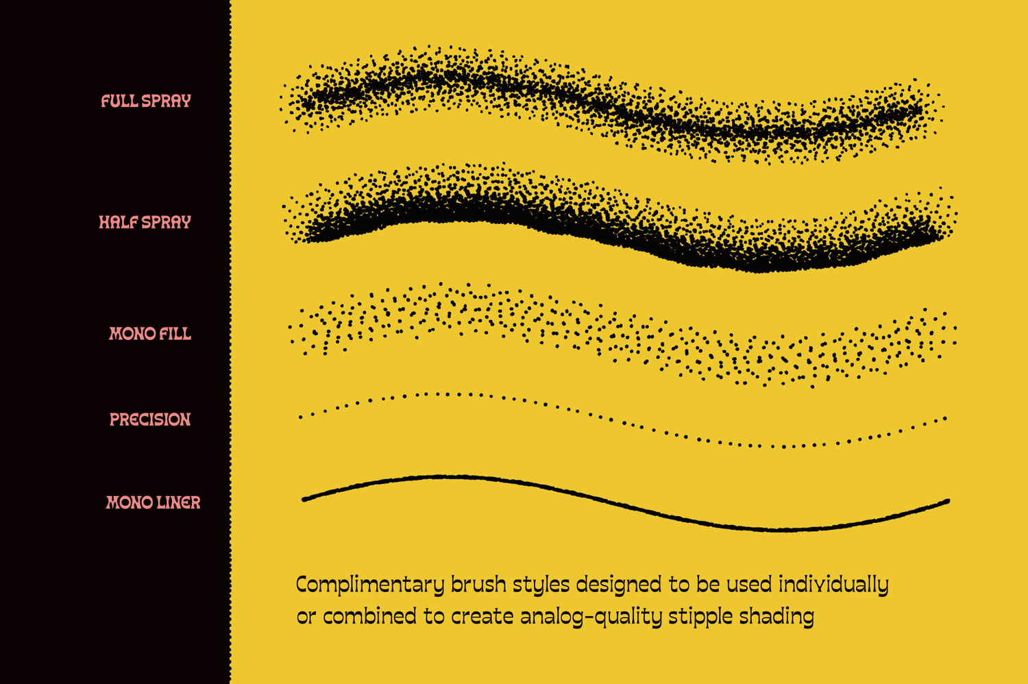 超酷嘻哈小众风做旧涂鸦颗粒燥点肌理纹理手绘插画绘画Ai矢量笔刷画笔素材 TGTS – Stipple Buddy Vector Stippling Brushes for Illustrator 设计素材 第2张-素材湾丨精选海外优质设计素材资源 超酷嘻哈小众风做旧涂鸦颗粒燥点肌理纹理手绘插画绘画Ai矢量笔刷画笔素材 TGTS – Stipple Buddy Vector Stippling Brushes for Illustrator 设计素材 sucaiwan.com
