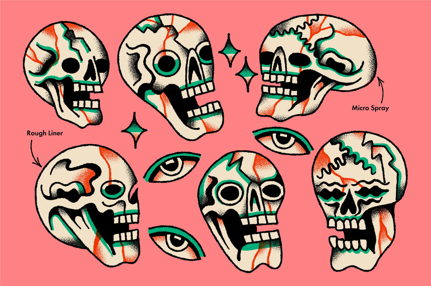 超酷嘻哈小众风做旧涂鸦颗粒燥点肌理纹理手绘插画绘画Ai矢量笔刷画笔素材 TGTS – Stipple Buddy Vector Stippling Brushes for Illustrator 设计素材 第4张-素材湾丨精选海外优质设计素材资源 超酷嘻哈小众风做旧涂鸦颗粒燥点肌理纹理手绘插画绘画Ai矢量笔刷画笔素材 TGTS – Stipple Buddy Vector Stippling Brushes for Illustrator 设计素材 sucaiwan.com