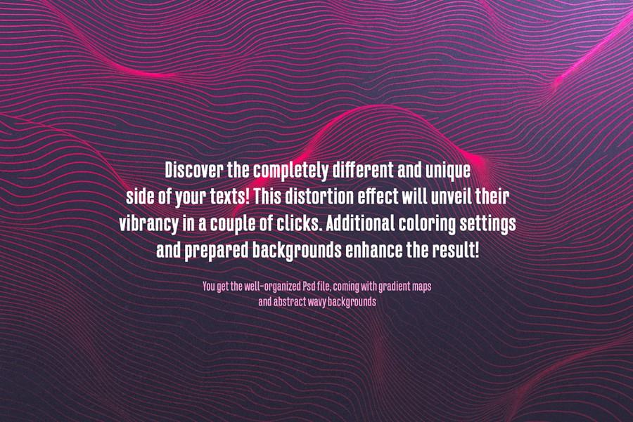 故障失真扭曲文本效果ps特效滤镜样机 Zoetrope — Distortion Text Effect 插件预设 sucaiwan.com