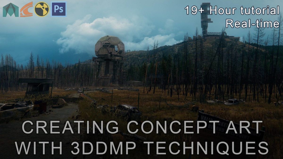 Maya+Clarisse+Nuke+PS未来科幻末日废土场景数字绘景合成视频教程 中英文字幕 Creating Concept Art with 3DDMP techniques – 19+Hr Realtime Tutorial 设计教程 第1张-素材湾丨精选海外优质设计素材资源 Maya+Clarisse+Nuke+PS未来科幻末日废土场景数字绘景合成视频教程 中英文字幕 Creating Concept Art with 3DDMP techniques – 19+Hr Realtime Tutorial 设计教程 sucaiwan.com