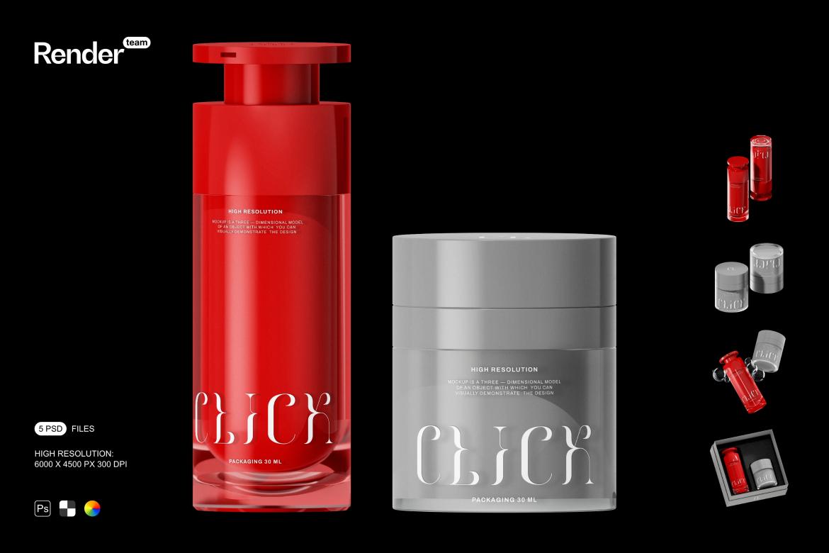 高级护肤化妆品面霜乳液包装瓶包装盒设计展示智能贴图PSD样机模板 Cosmetic Mockup Set 样机素材 第1张-素材湾丨精选海外优质设计素材资源 高级护肤化妆品面霜乳液包装瓶包装盒设计展示智能贴图PSD样机模板 Cosmetic Mockup Set 样机素材 sucaiwan.com