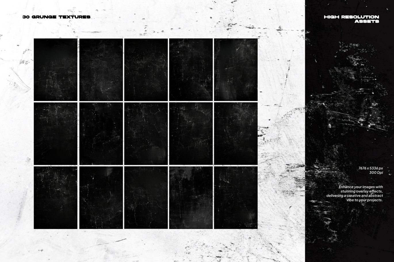 30款黑色复古做旧划痕裂纹粗糙仿旧纹理高清JPG背景图片设计素材 Extreme Grunge Textures 图片素材 sucaiwan.com