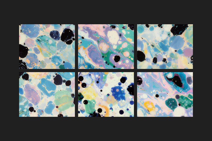 现代抽象设计大理石花纹理化妆品包装奢侈品牌杂志布局专辑封面背景Oil & Water: Abstract Backgrounds 图片素材 sucaiwan.com