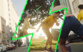 AE/PR/FCPX/达芬奇模板:复古彩色趣味抽象潦草手绘涂鸦插画艺术转场过渡4K视频模板