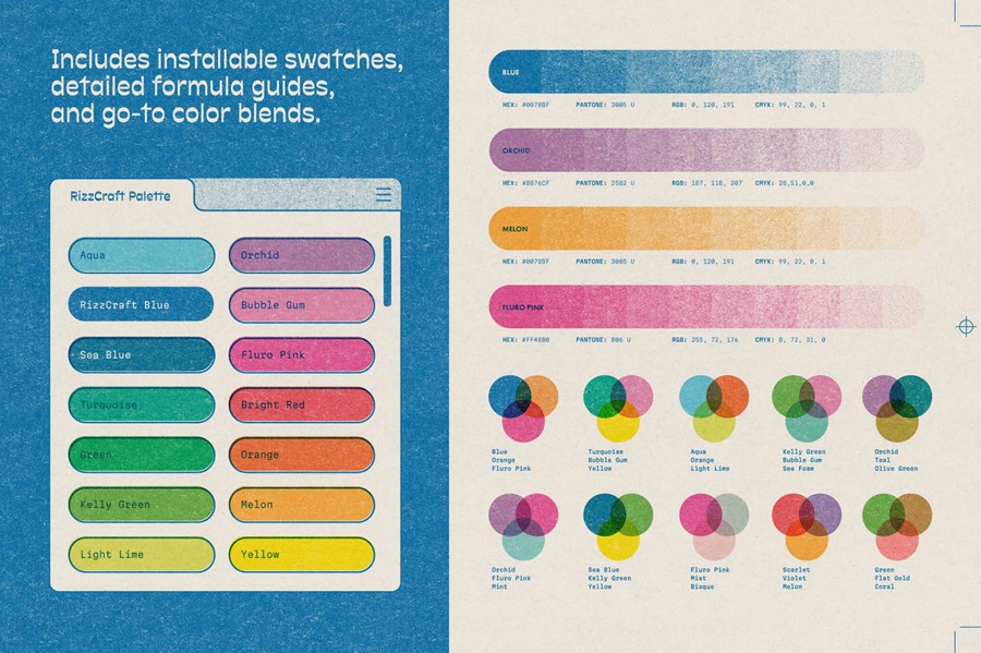 Procreate笔刷:复古老式Risograph打印污迹美感纸张纹理叠印墨水Procreate笔刷 TGTS – RizzCraft 笔刷资源 第6张-素材湾丨精选海外优质设计素材资源 Procreate笔刷:复古老式Risograph打印污迹美感纸张纹理叠印墨水Procreate笔刷 TGTS – RizzCraft 笔刷资源 sucaiwan.com