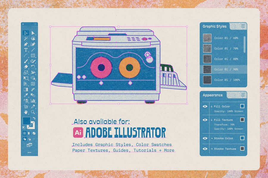 Procreate笔刷:复古老式Risograph打印污迹美感纸张纹理叠印墨水Procreate笔刷 TGTS – RizzCraft 笔刷资源 第9张-素材湾丨精选海外优质设计素材资源 Procreate笔刷:复古老式Risograph打印污迹美感纸张纹理叠印墨水Procreate笔刷 TGTS – RizzCraft 笔刷资源 sucaiwan.com