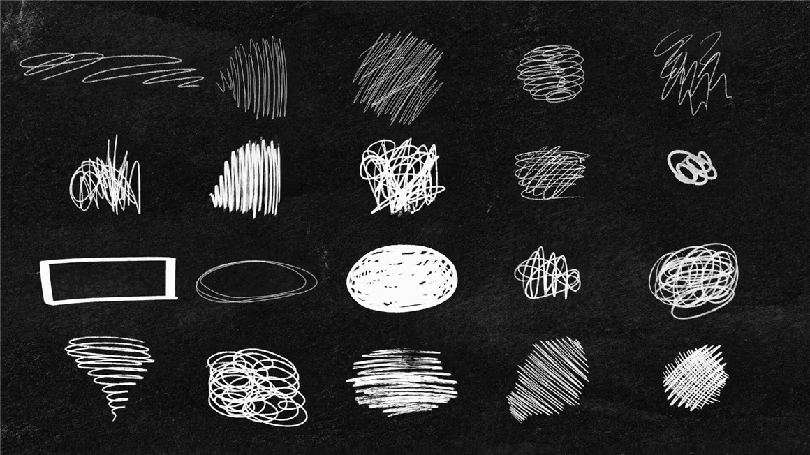 AE模板：79个复古街头马克笔艺术手绘涂鸦笔迹符号元素视频动画模板 , sucaiwan.com