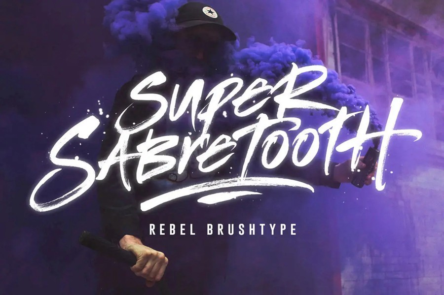 时尚都市涂鸦海报徽标设计手写英文字体安装包 Super Sabretooth 设计素材 第1张-素材湾丨精选海外优质设计素材资源 时尚都市涂鸦海报徽标设计手写英文字体安装包 Super Sabretooth 设计素材 sucaiwan.com