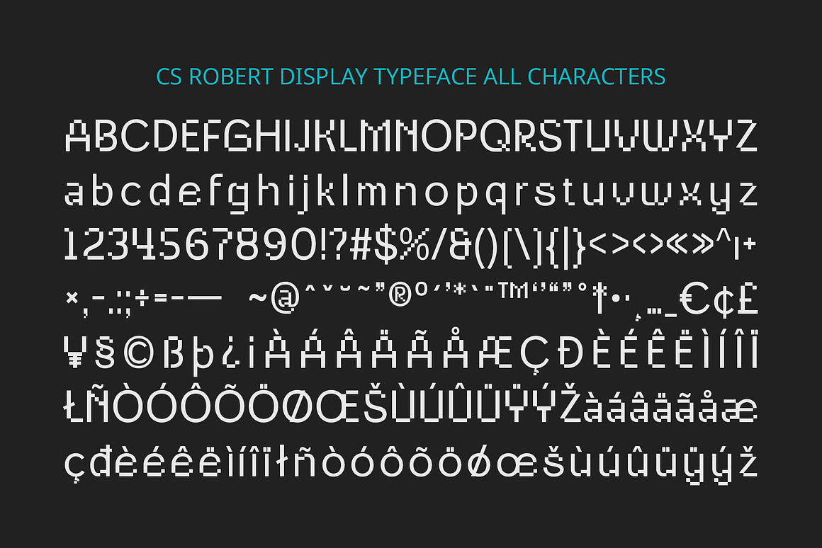 复古像素风品牌海报游戏设计无衬线英文字体安装包 Robert – Pixel Font 设计素材 sucaiwan.com