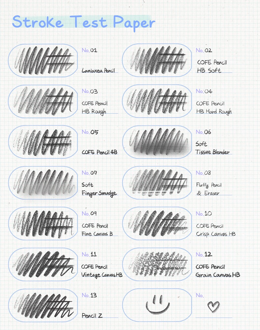 真实铅笔素描木炭笔线条绘画插画procreate笔刷画笔素材 CRISP Pencil Pack for Procreate 笔刷资源 sucaiwan.com