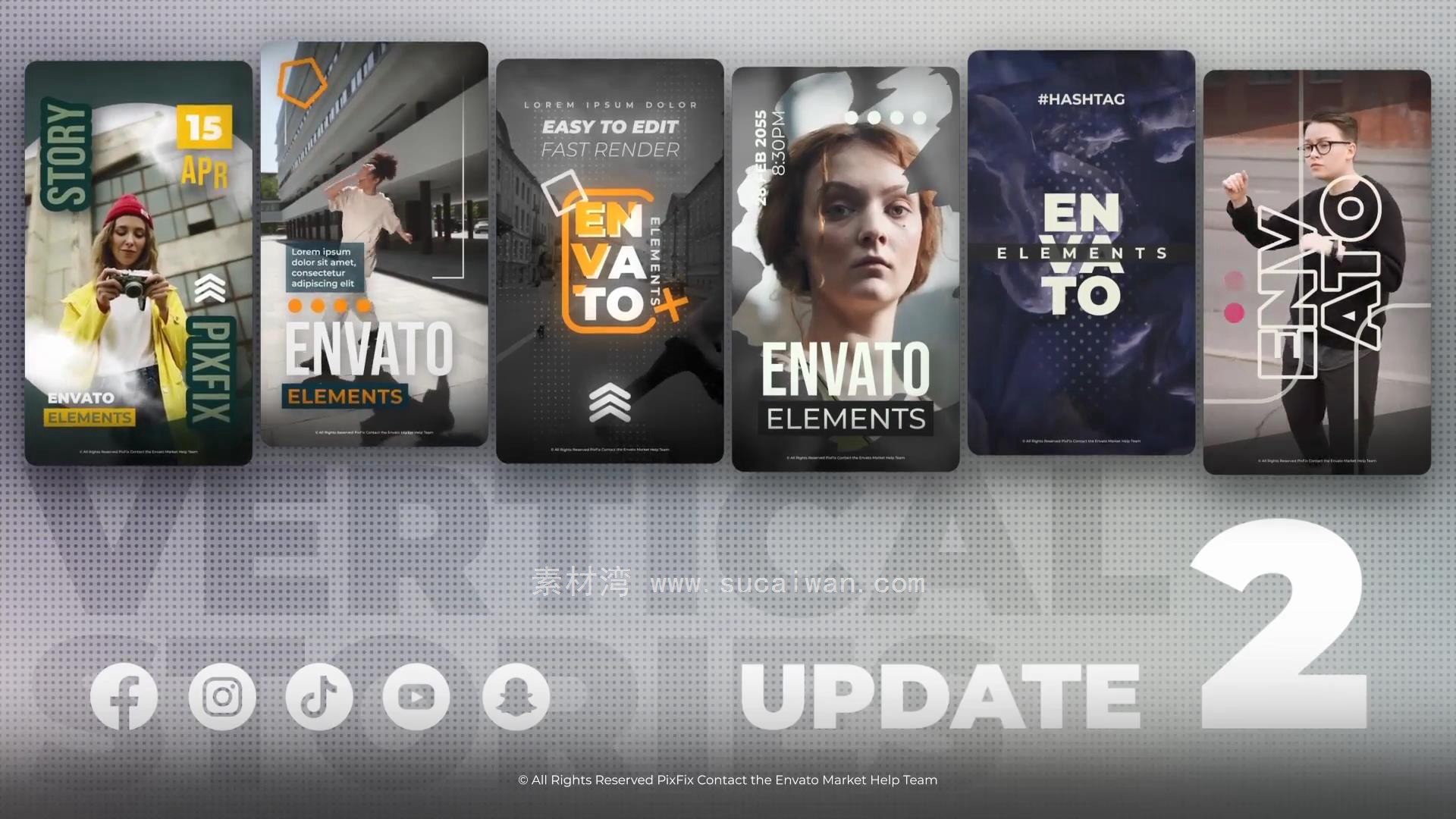 达芬奇模板：简洁时尚现代经典撕纸效果抖音小红书竖屏手机9:16动画模板 Instagram Stories - DaVinci Resolve (Upd. 11) , sucaiwan.com