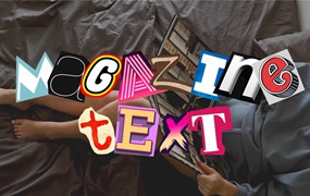 达芬奇预设:复古拼贴艺术美学杂志报纸手工剪裁字母数字符号定格动画效果预设