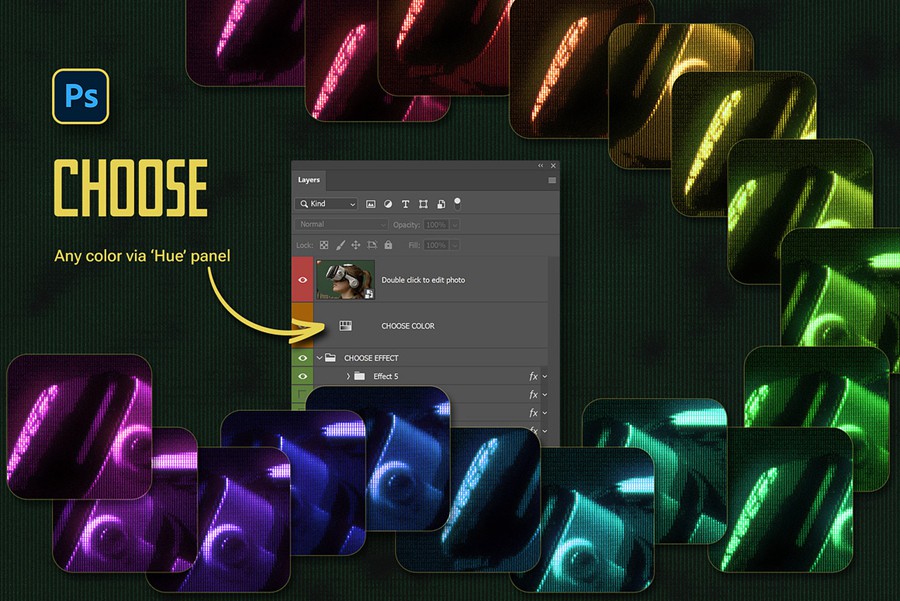 复古CRT赛博朋克像素颗粒LED屏幕照片效果PS修图特效滤镜插件设计素材 Digital Monitor Photo Effect 插件预设 第4张-素材湾丨精选海外优质设计素材资源 复古CRT赛博朋克像素颗粒LED屏幕照片效果PS修图特效滤镜插件设计素材 Digital Monitor Photo Effect 插件预设 sucaiwan.com