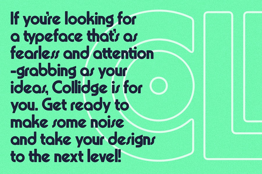 粗体现代几何美学极简艺术无衬线英文标题排版无衬线字体家族 Collidge - Bold Ligature Rich Font , 第15张-素材湾丨精选海外优质设计素材资源 粗体现代几何美学极简艺术无衬线英文标题排版无衬线字体家族 Collidge - Bold Ligature Rich Font , sucaiwan.com