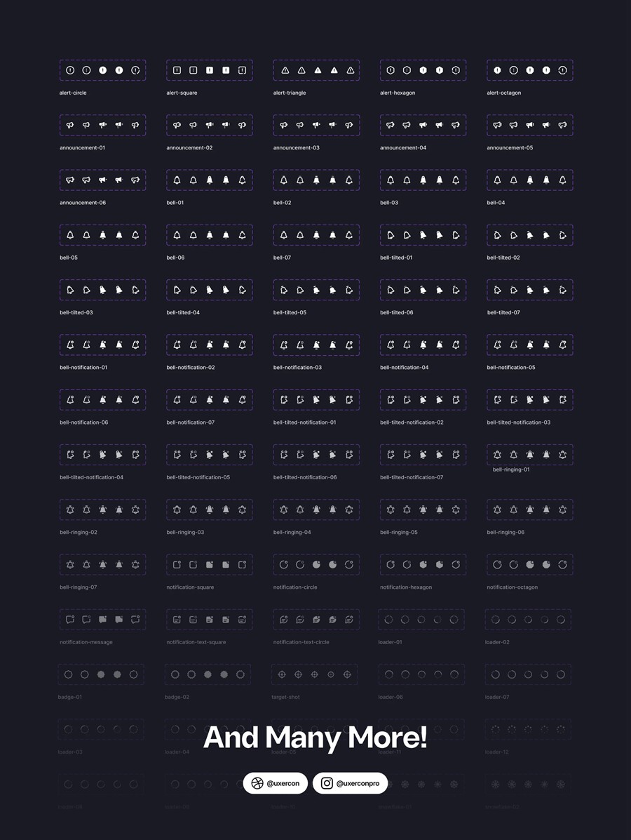 108款圆润警示警报旋转切换矢量图标Icons设计Figma/PNG格式素材 Alert, Spinner & Toggle – Uxercon Icon Pack 图标素材 第10张-素材湾丨精选海外优质设计素材资源 108款圆润警示警报旋转切换矢量图标Icons设计Figma/PNG格式素材 Alert, Spinner & Toggle – Uxercon Icon Pack 图标素材 sucaiwan.com