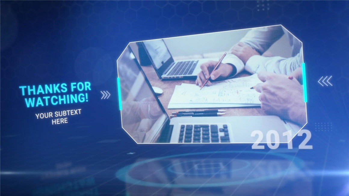 FCPX插件：实用科技感企业公司深蓝色调技术信息介绍说明动画 , sucaiwan.com