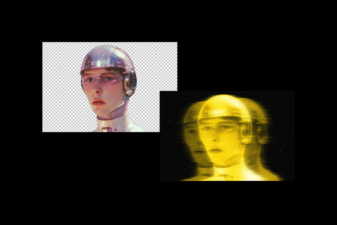 未来赛博朋克失真发光照片效果ps特效滤镜样机 Triple Hologram Photo Effect 插件预设 第4张-素材湾丨精选海外优质设计素材资源 未来赛博朋克失真发光照片效果ps特效滤镜样机 Triple Hologram Photo Effect 插件预设 sucaiwan.com