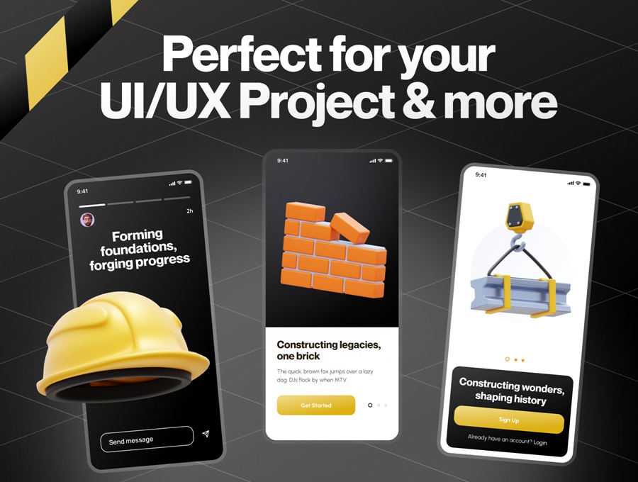 20款高级质感建筑施工工程车辆设备3D图标Icons设计Blender/PNG格式素材 Construcy – Construction 3D Icon Set 图标素材 第5张-素材湾丨精选海外优质设计素材资源 20款高级质感建筑施工工程车辆设备3D图标Icons设计Blender/PNG格式素材 Construcy – Construction 3D Icon Set 图标素材 sucaiwan.com