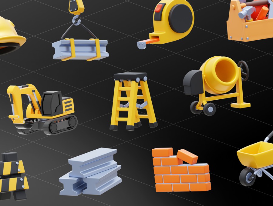 20款高级质感建筑施工工程车辆设备3D图标Icons设计Blender/PNG格式素材 Construcy – Construction 3D Icon Set 图标素材 第8张-素材湾丨精选海外优质设计素材资源 20款高级质感建筑施工工程车辆设备3D图标Icons设计Blender/PNG格式素材 Construcy – Construction 3D Icon Set 图标素材 sucaiwan.com