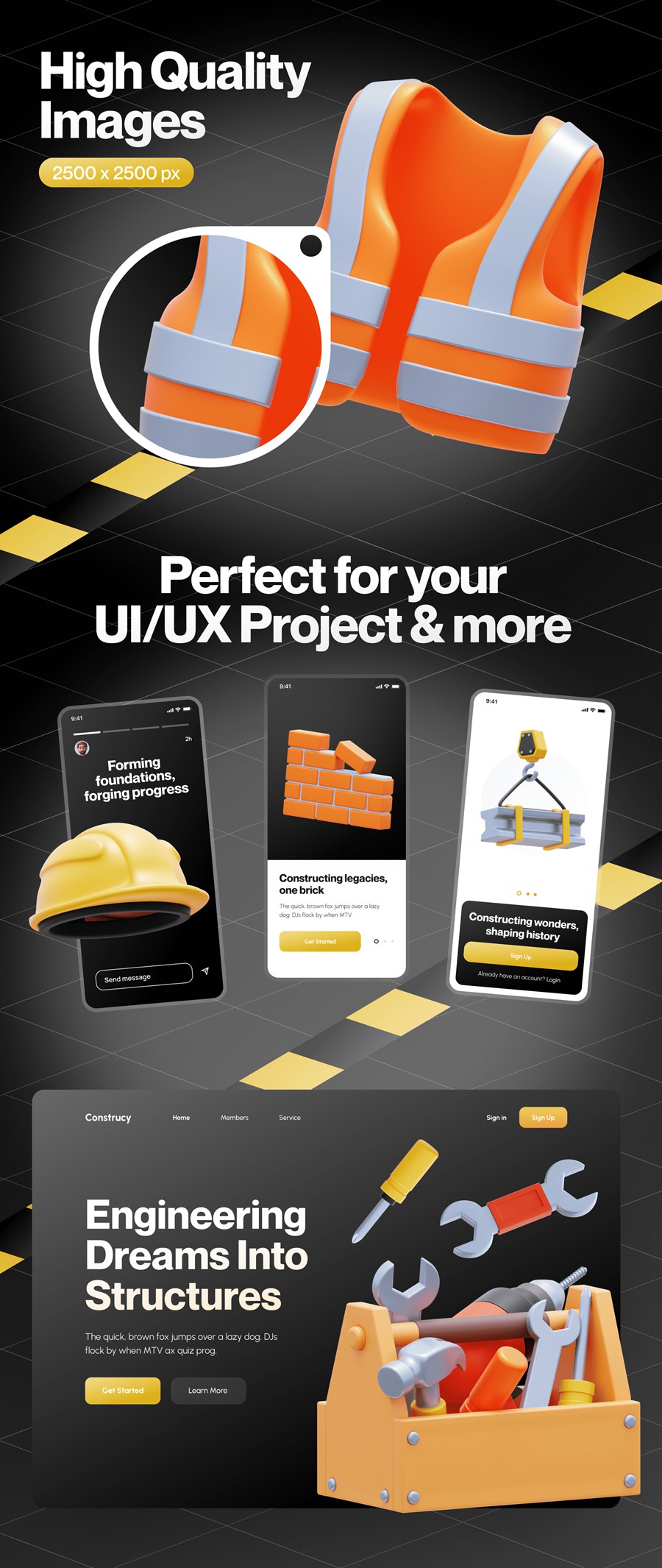 20款高级质感建筑施工工程车辆设备3D图标Icons设计Blender/PNG格式素材 Construcy – Construction 3D Icon Set 图标素材 第10张-素材湾丨精选海外优质设计素材资源 20款高级质感建筑施工工程车辆设备3D图标Icons设计Blender/PNG格式素材 Construcy – Construction 3D Icon Set 图标素材 sucaiwan.com