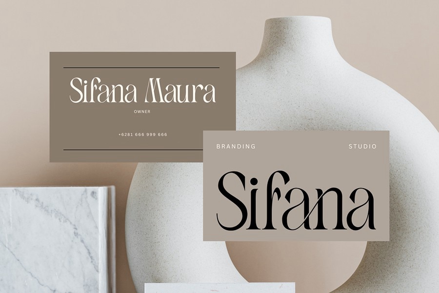 时尚优雅杂志品牌广告徽标设计衬线英文字体安装包 Maberk – Branding Logo Font 设计素材 sucaiwan.com