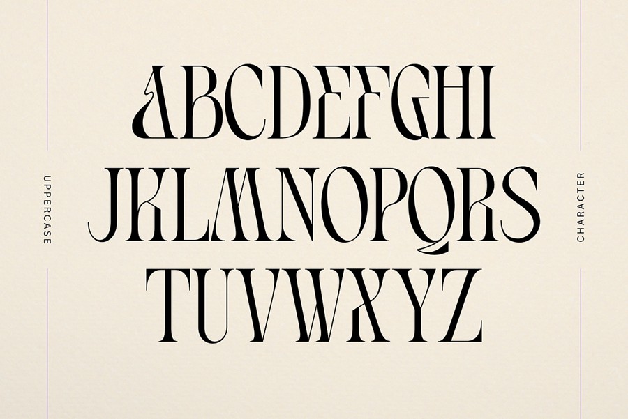 时尚优雅杂志品牌广告徽标设计衬线英文字体安装包 Maberk – Branding Logo Font 设计素材 sucaiwan.com