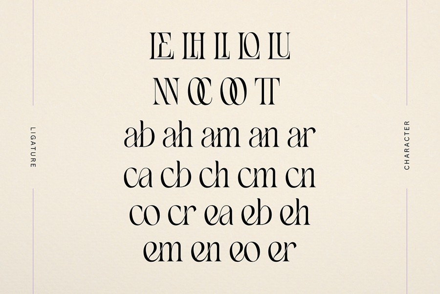 时尚优雅杂志品牌广告徽标设计衬线英文字体安装包 Maberk – Branding Logo Font 设计素材 sucaiwan.com