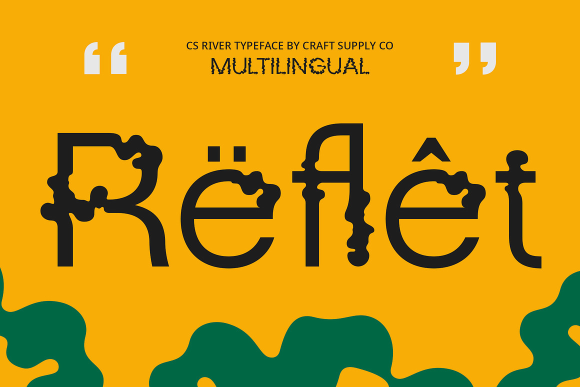 时尚迷幻品牌海报徽标设计无衬线英文字体安装包 River – Trippy Font 设计素材 sucaiwan.com