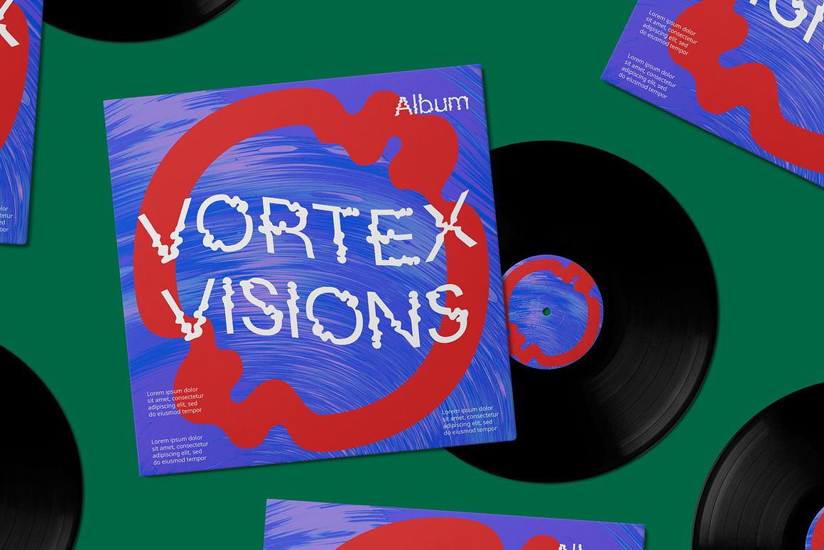 时尚迷幻品牌海报徽标设计无衬线英文字体安装包 River – Trippy Font 设计素材 sucaiwan.com