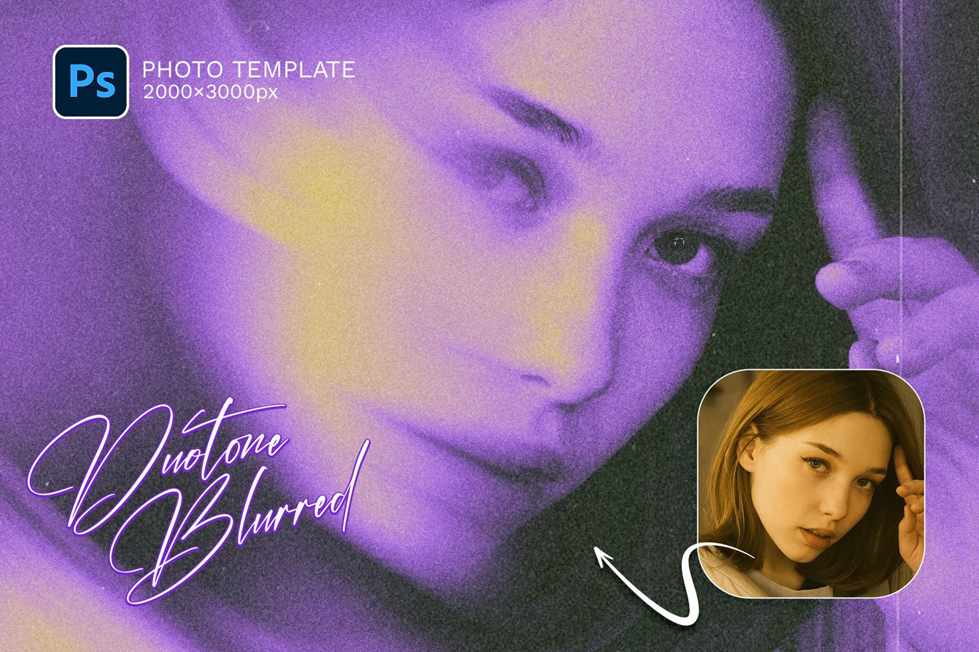 潮流双色调模糊颗粒照片效果PS特效滤镜插件样机模板素材 Duotone Blurred Photo Template 插件预设 第1张-素材湾丨精选海外优质设计素材资源 潮流双色调模糊颗粒照片效果PS特效滤镜插件样机模板素材 Duotone Blurred Photo Template 插件预设 sucaiwan.com