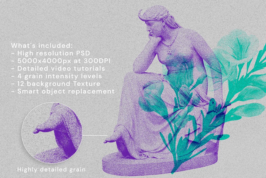 复古流行Riso印刷双重曝光颗粒燥点纹理照片效果PS特效滤镜插件样机模板 Risograph – Photoshop Effect 插件预设 sucaiwan.com