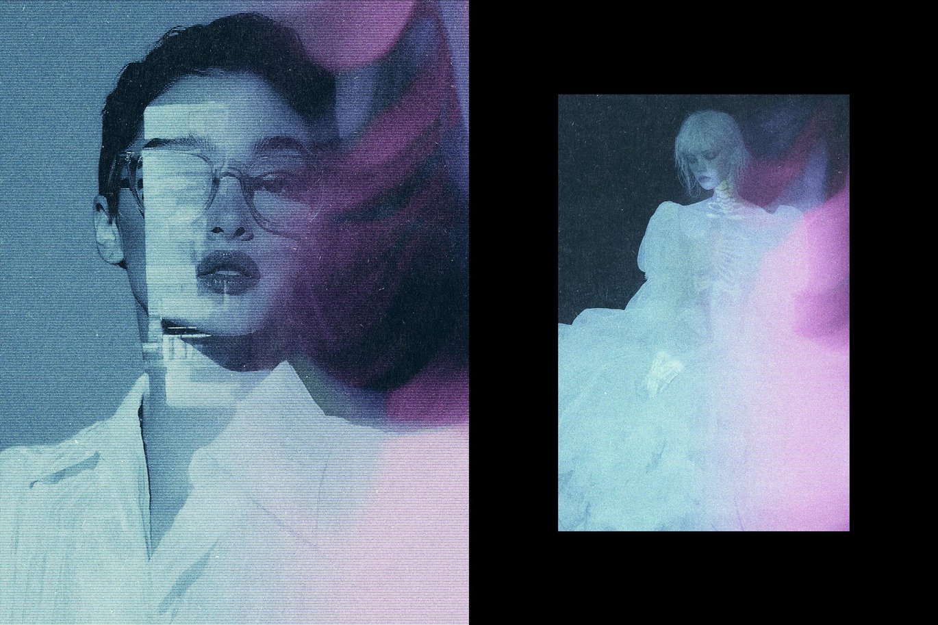 超酷做旧杂点渐变模糊VHS全息热像仪照片效果PS特效滤镜样机 Holographic Ghost Photo Effect 插件预设 第4张-素材湾丨精选海外优质设计素材资源 超酷做旧杂点渐变模糊VHS全息热像仪照片效果PS特效滤镜样机 Holographic Ghost Photo Effect 插件预设 sucaiwan.com