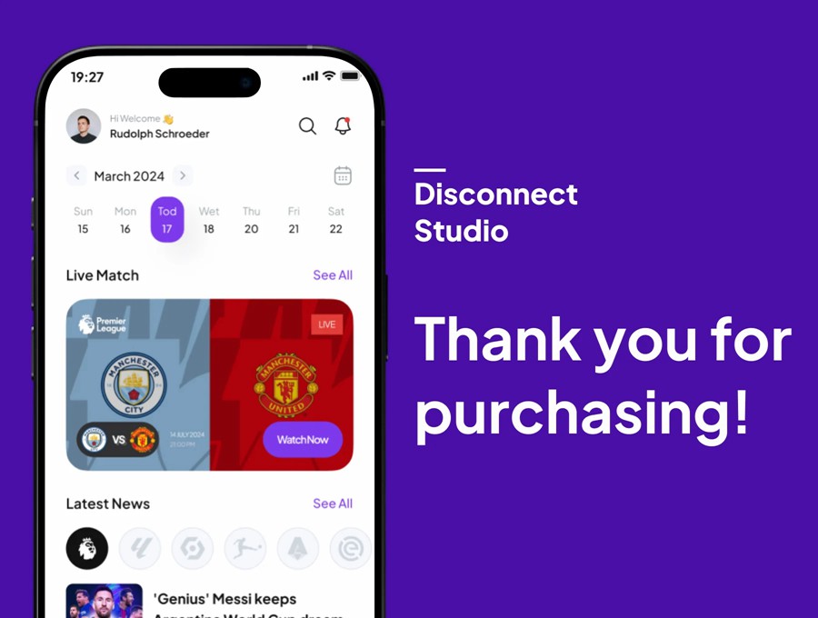 50+屏简约足球篮球体育赛事比赛直播APP UI界面设计Figma模板套件 SportEcho – Football Live Score Mobile App UI Kit APP UI 第6张-素材湾丨精选海外优质设计素材资源 50+屏简约足球篮球体育赛事比赛直播APP UI界面设计Figma模板套件 SportEcho – Football Live Score Mobile App UI Kit APP UI sucaiwan.com
